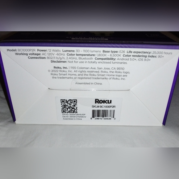 THREE Roku Smart Bulbs 16 million color Options Adjustable brightness & temp - Picture 4 of 6